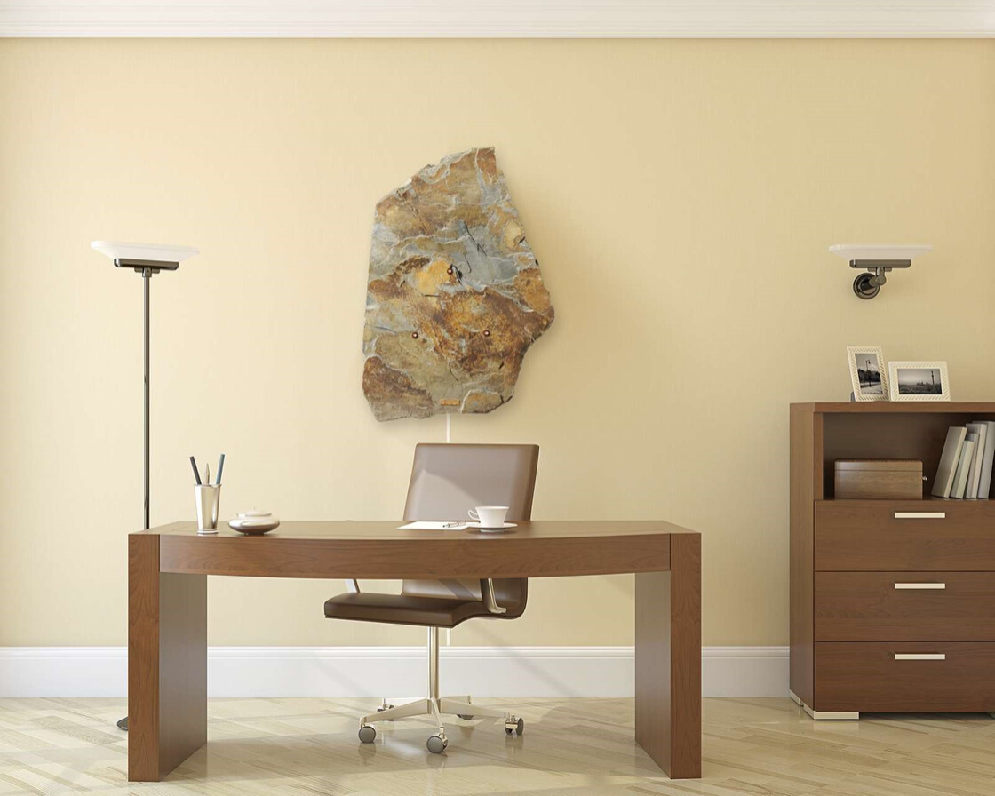 Calefactor eléctrico de panel mural de piedra laja natural